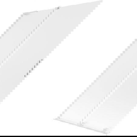 Mexen Velar L paroi de baignoire 2 panneaux coulissants 120 x 150 cm, givré, blanc - 896-120-003-31-20