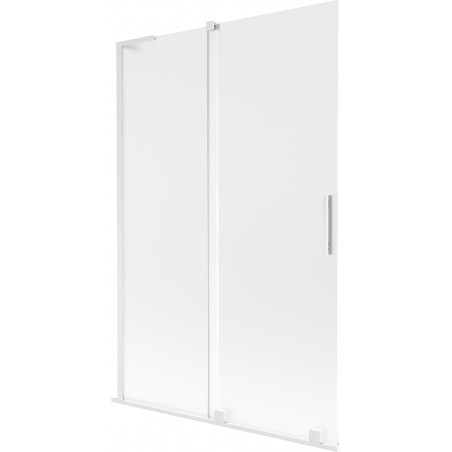 Mexen Velar L paroi de baignoire 2-portes coulissantes 120 x 150 cm, dépoli, blanc - 896-120-003-31-20
