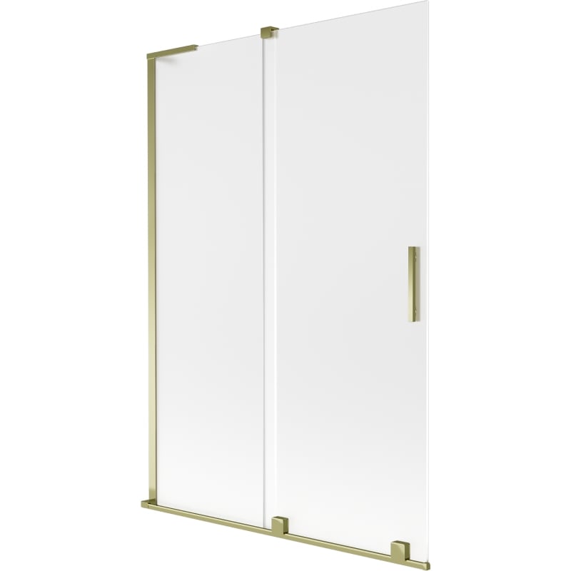 Mexen Velar L paroi de baignoire à 2 volets coulissante 120 x 150 cm, dépoli, doré - 896-120-003-31-50