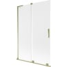 Mexen Velar L paroi de baignoire à 2 volets coulissante 120 x 150 cm, dépoli, doré - 896-120-003-31-50