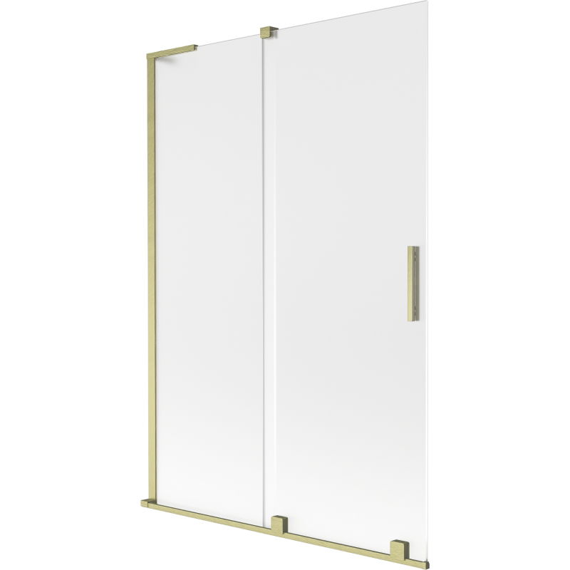 Panneau de bain coulissant 2 portes Mexen Velar L 120 x 150 cm, givre, or brossé - 896-120-003-31-55