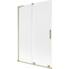 Mexen Velar L paroi de baignoire à 2 volets coulissants 120 x 150 cm, givré, doré brossé - 896-120-003-31-55