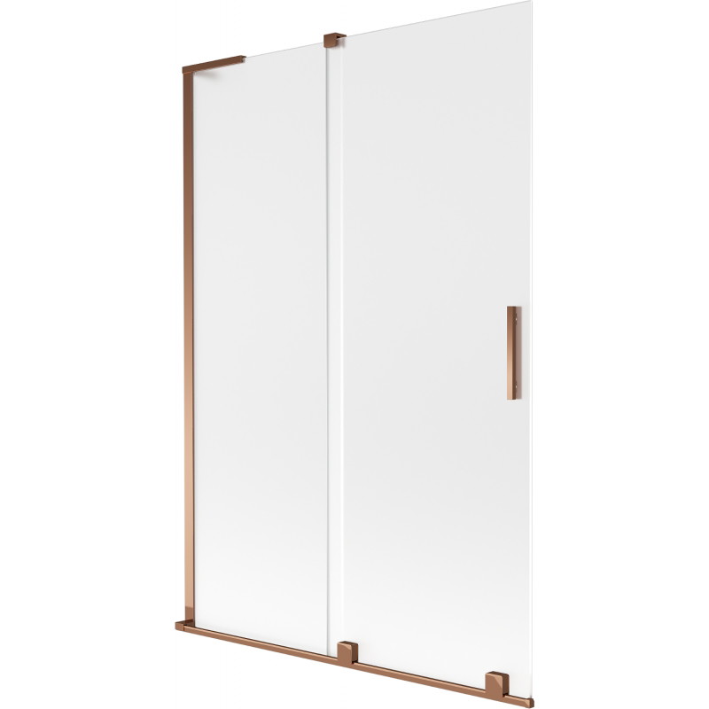Mexen Velar L paroi de baignoire à 2 ailes coulissante 120 x 150 cm, dépoli, or rose - 896-120-003-31-60