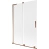 Mexen Velar L paroi de baignoire à 2 ailes coulissante 120 x 150 cm, dépoli, or rose - 896-120-003-31-60
