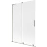 Mexen Velar L paravent de douche à 2 volets coulissants 120 x 150 cm, givre, nickel brossé - 896-120-003-31-97