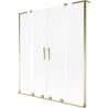 Mexen Velar L Duo pare-baignoire 2 volets coulissants 150 x 150 cm, givré, doré - 896-150-003-32-50