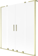Mexen Velar L Duo paroi de baignoire 2 volets coulissants 150 x 150 cm, givre, doré brossé - 896-150-003-32-55