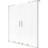 Mexen Velar L Duo paroi de baignoire coulissante à 2 panneaux 150 x 150 cm, givre, nickel brossé - 896-150-003-32-97