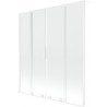 Mexen Velar L Duo paroi de baignoire à deux volets coulissants 150 x 150 cm, transparent, blanc - 896-150-003-02-20