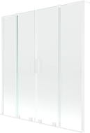 Mexen Velar L Duo paroi de baignoire à deux volets coulissants 150 x 150 cm, transparent, blanc - 896-150-003-02-20