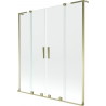 Mexen Velar L Duo paravent de baignoire à deux volets coulissants 150 x 150 cm, transparent, doré - 896-150-003-02-50