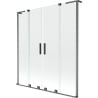 Mexen Velar L Duo paravent de baignoire à 2 volets coulissants 150 x 150 cm, transparent, gris canon brossé - 896-150-003-02-66