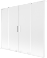 Mexen Velar L Duo paroi de baignoire coulissante à 2 panneaux 180 x 150 cm, givré, blanc - 896-180-003-32-20