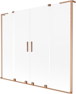 Mexen Velar L Duo paravent de baignoire à 2 ailes coulissant 180 x 150 cm, givré, cuivre brossé - 896-180-003-32-65