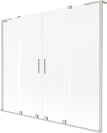 Mexen Velar L Duo paroi de baignoire 2 battants coulissante 180 x 150 cm, givre, nickel brossé - 896-180-003-32-97