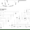 Mexen Ben évier granit 1 bac avec égouttoir gauche 600 x 500 mm, noir moucheté, siphon noir - 6522605000-76-B