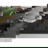 Mexen Ben évier en granit 1 bac avec égouttoir droite 600 x 500 mm, noir/argent métallisé, siphon chromé - 6523605000-73