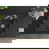 Mexen Ben évier en granit 1 bac avec égouttoir à droite 600 x 500 mm, noir moucheté, siphon chromé - 6523605000-76