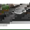 Mexen Ben évier granitique 1 bac avec égouttoir droit 600 x 500 mm, noir moucheté, siphon noir - 6523605000-76-B