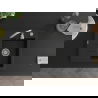 Mexen Ben évier en granit 1 bac avec égouttoir droit 600 x 500 mm, noir, siphon chromé - 6523605000-77