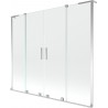 Mexen Velar L Duo paroi de baignoire 2 volets coulissants 180 x 150 cm, transparent, chrome - 896-180-003-02-01