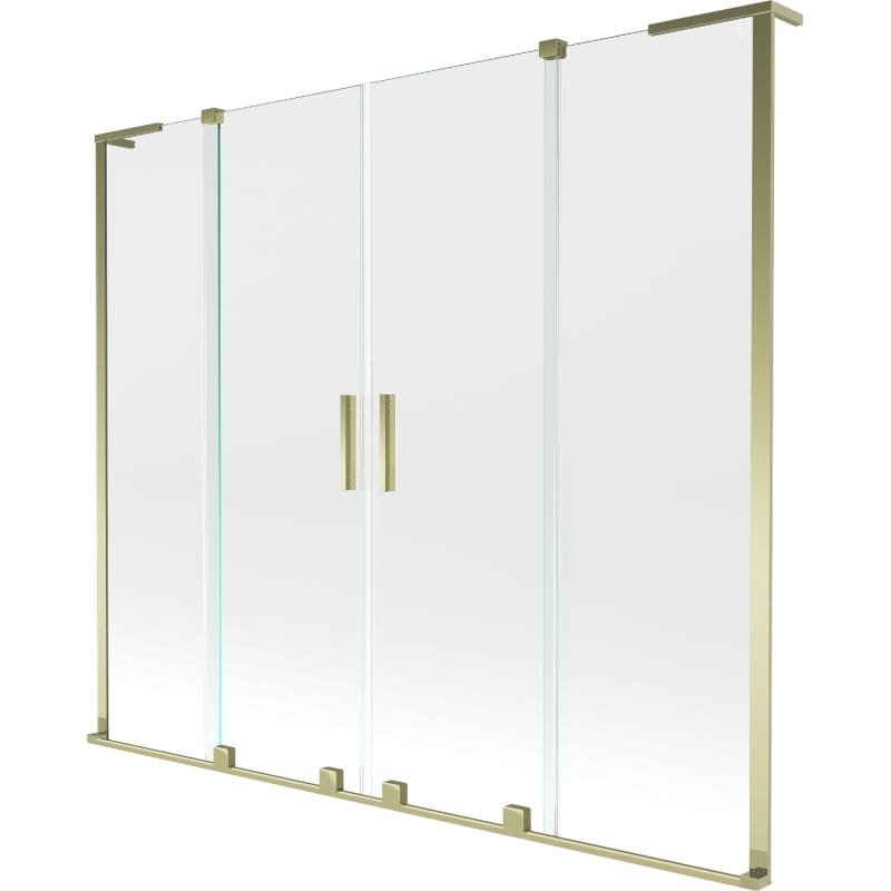 Mexen Velar L Duo paroi de baignoire à 2 pans coulissants 180 x 150 cm, transparent, doré - 896-180-003-02-50