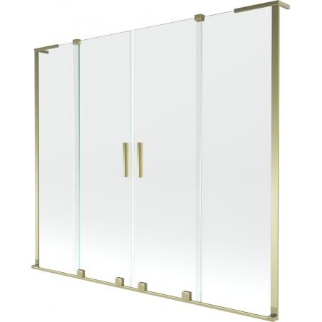 Mexen Velar L Duo paroi de baignoire à 2 pans coulissants 180 x 150 cm, transparent, doré - 896-180-003-02-50
