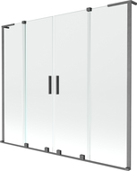 Mexen Velar L Duo paroi de baignoire 2 sections coulissante 180 x 150 cm, transparent, gun gray brossé - 896-180-003-02-66