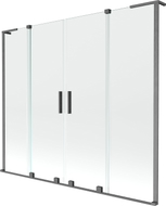 Mexen Velar L Duo paroi de baignoire 2 volets coulissants 180 x 150 cm, transparent, gris gun brossé - 896-180-003-02-66