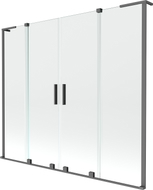 Mexen Velar L Duo paroi de baignoire à 2 battants coulissants 180 x 150 cm, transparent, métal gun - 896-180-003-02-95