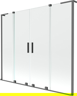 Paroi de baignoire Mexen Velar L Duo 2 volets coulissants 180 x 150 cm, transparent, gun metal - 896-180-003-02-95