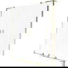 Mexen Velar L Duo paroi de baignoire à 2 panneaux coulissants 140 x 150 cm, givré, or brossé - 896-140-003-32-55