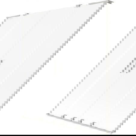 Mexen Velar L Duo pare-douche baignoire à 2 volets coulissants 140 x 150 cm, givre, nickel brossé - 896-140-003-32-97