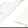 Mexen Velar L Duo paroi de baignoire coulissante à 2 volets 160 x 150 cm, givrée, or brossé - 896-160-003-32-55