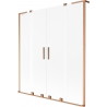 Mexen Velar L Duo pare-baignoire à 2 battants coulissants 160 x 150 cm, givre, cuivre brossé - 896-160-003-32-65