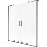 Mexen Velar L Duo paroi de baignoire 2 volets coulissants 160 x 150 cm, dépoli, gris canon brossé - 896-160-003-32-66