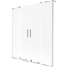 Mexen Velar L Duo pare-baignoire à 2 volets coulissants 160 x 150 cm, givré, nickel brossé - 896-160-003-32-97