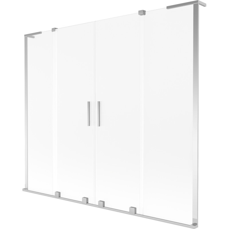 Mexen Velar L Duo paroi de baignoire 2 volets coulissante 170 x 150 cm, dépoli, chrome - 896-170-003-32-01