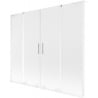 Mexen Velar L Duo paroi de baignoire 2 volets coulissants 170 x 150 cm, givré, blanc - 896-170-003-32-20