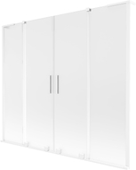 Mexen Velar L Duo paroi de baignoire 2 volets coulissants 170 x 150 cm, givré, blanc - 896-170-003-32-20