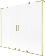Mexen Velar L Duo paroi de baignoire coulissante à 2 volets 170 x 150 cm, givré, or brossé - 896-170-003-32-55