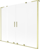 Paroi de baignoire coulissante à 2 volets Mexen Velar L Duo 170 x 150 cm, dépoli, doré brossé - 896-170-003-32-55