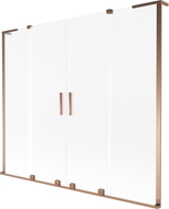 Mexen Velar L Duo pare-baignoire 2 volets coulissants 170 x 150 cm, givré, or rose - 896-170-003-32-60