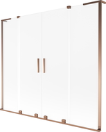 Mexen Velar L Duo paroi de baignoire 2 volets coulissants 170 x 150 cm, givrée, or rose - 896-170-003-32-60