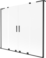 Mexen Velar L Duo pare-douche à deux volets coulissants 170 x 150 cm, givré, noir - 896-170-003-32-70