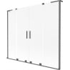 Mexen Velar L Paravent de baignoire Duo coulissant à 2 panneaux 170 x 150 cm, dépoli, métal canon - 896-170-003-32-95