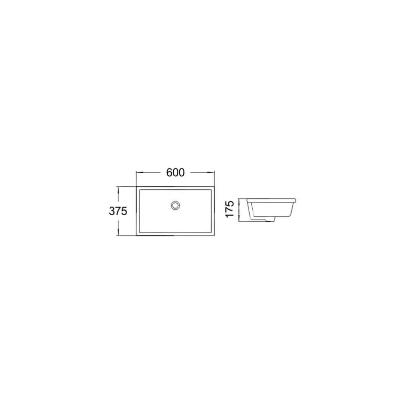 Mexen Venus lavabo sous-plan 60 x 37 cm, blanc - 25416000
