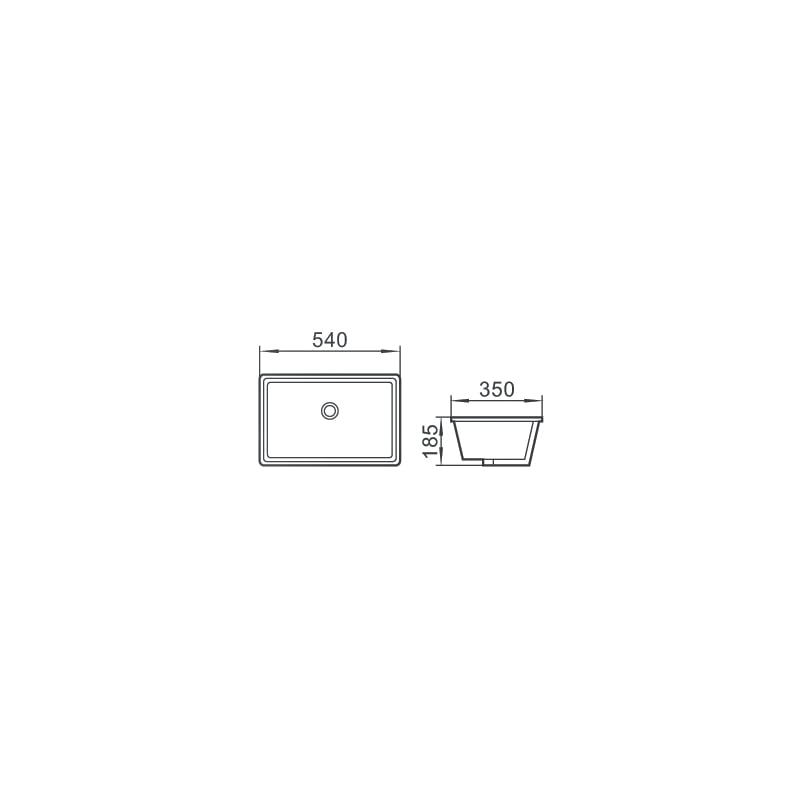 Mexen Venus lavabo sous-plan 54 x 35 cm, blanc - 25415400