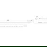 Mexen Line-B liste de douche avant 180 cm, inox - 181003180U