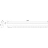Mexen Line-B profil de douche avant 180 cm, inox - 181003180U